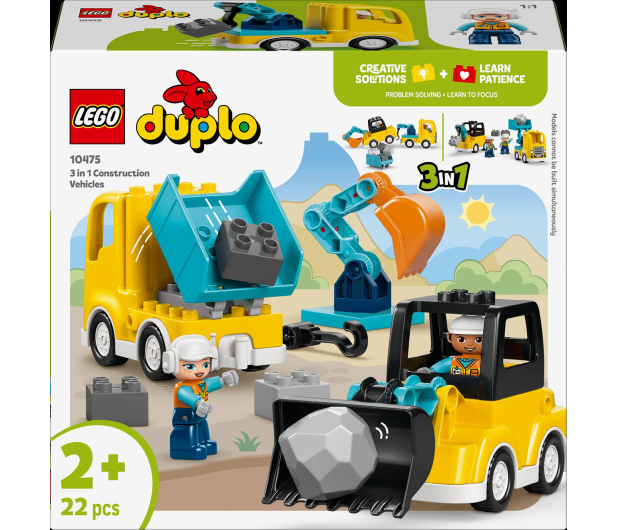 LEGO DUPLO 10475 Maszyny budowlane 3 w 1 - 1473398 - zdjęcie
